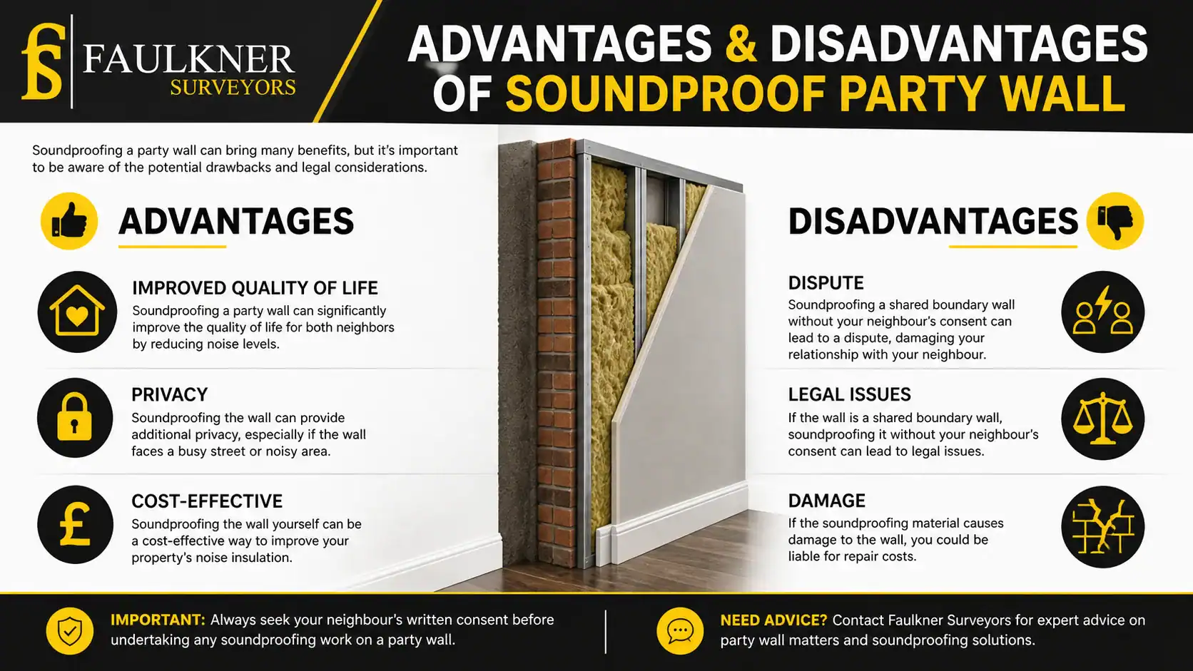 Can you soundproof a Party wall? 2 Advantages and Disadvantages of Soundproof Party Wall Fleet