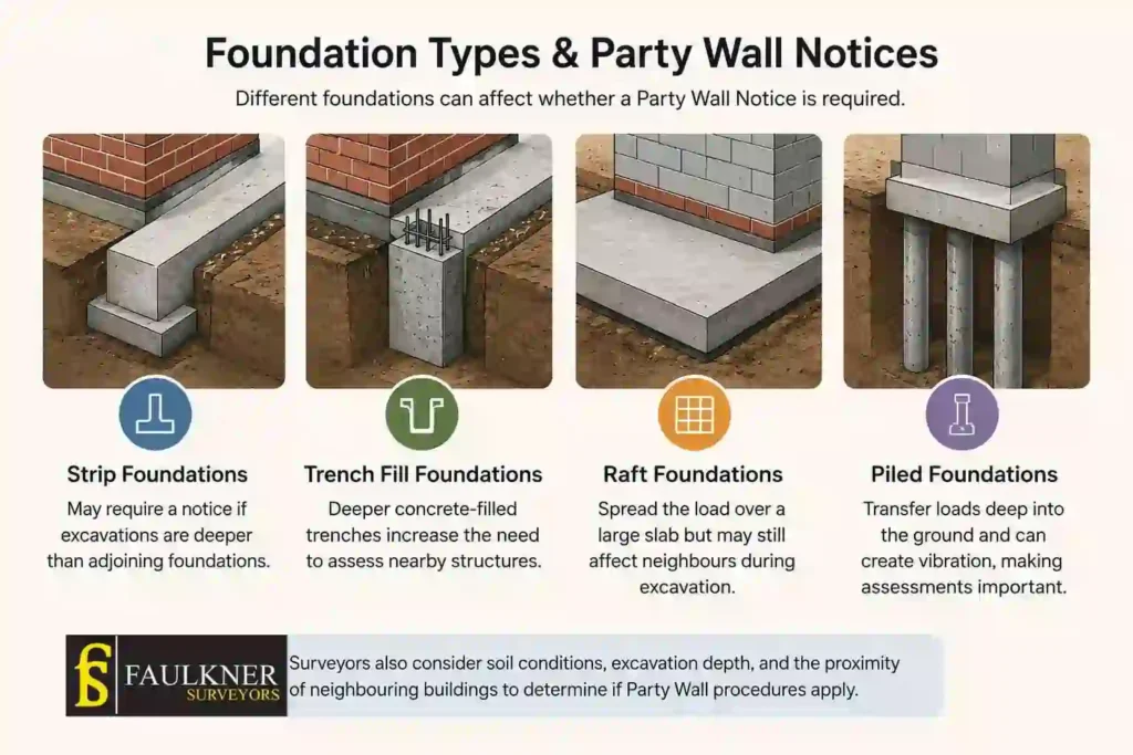 How Do Construction Methods Affect Party Wall Requirements? A Homeowner’s Guide 1 How Do Different Foundation Types Influence Party Wall Notices Fleet?